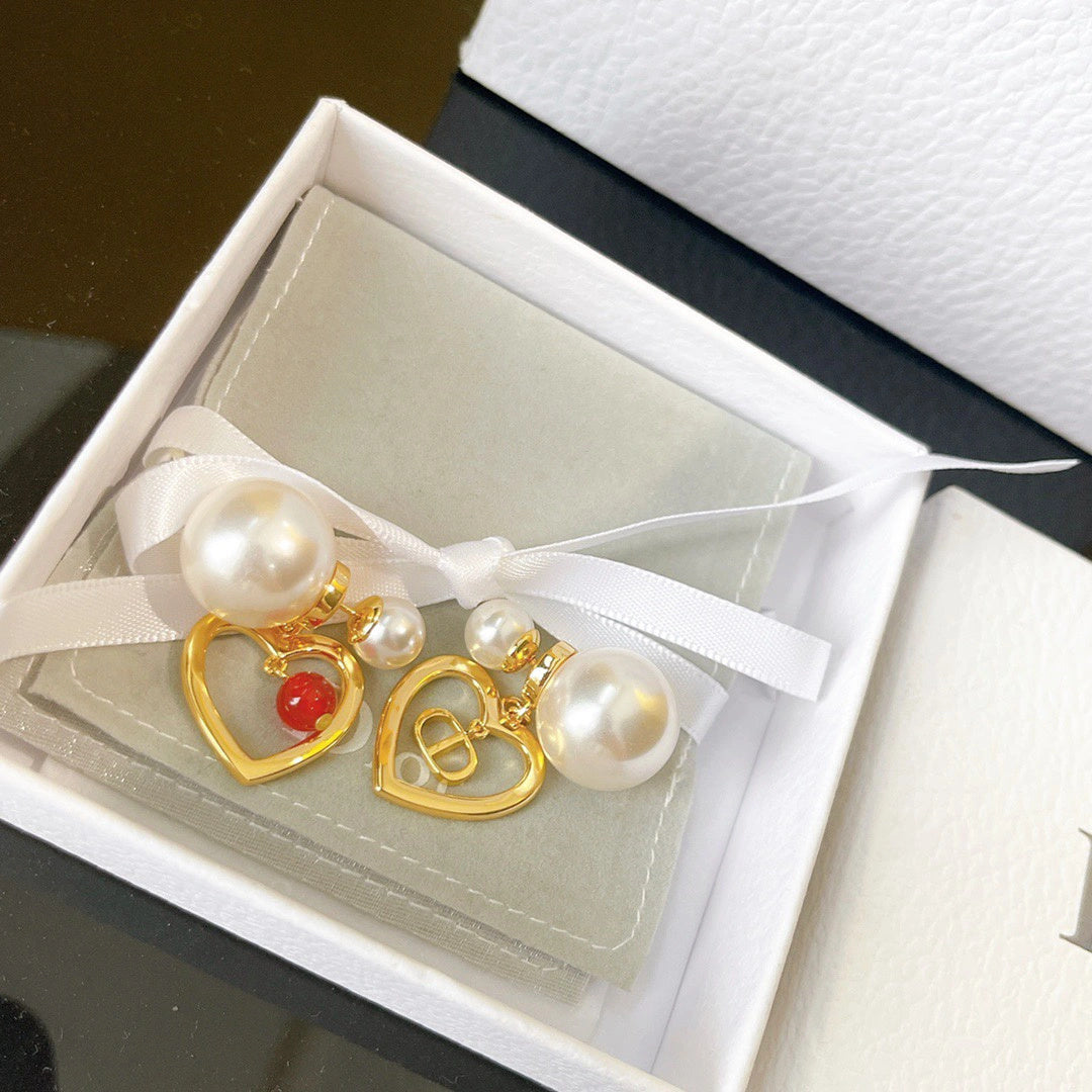 DEM27 New arrive fashion gold color white earring  for woman jewelry beautiful jewelry to choose gift no with box