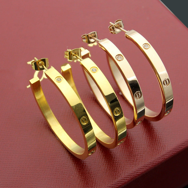 EC05 Bracelet bangle Titanium Steel Bangles Men Rose Gold Charm Bracelets for Women Jewelry