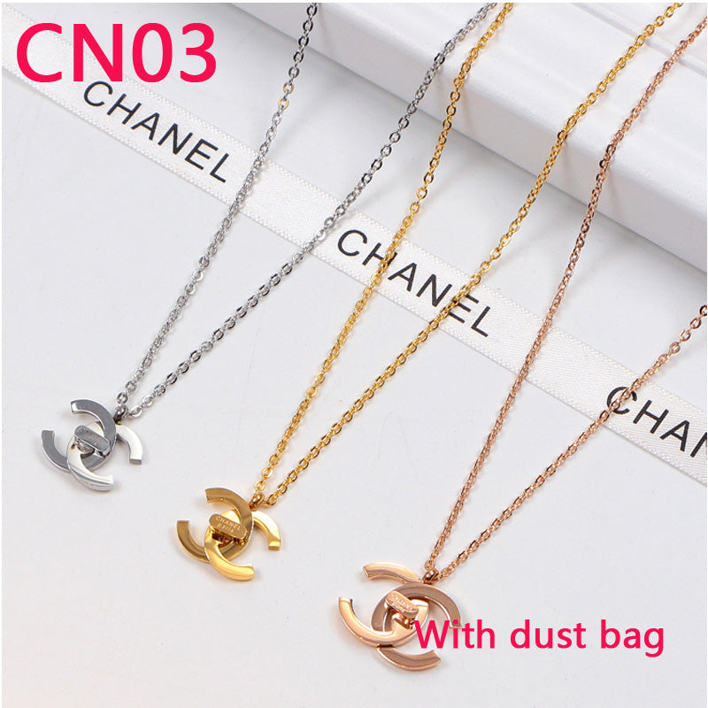 CN03  Hot sale fashion Necklace for woman 3color size jewelry  for woman gift