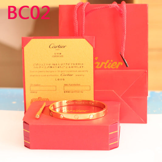 BC03 Hot sale 316L Fashion Stainless Stee bracelet&bangle it come with box set size 16-20cm