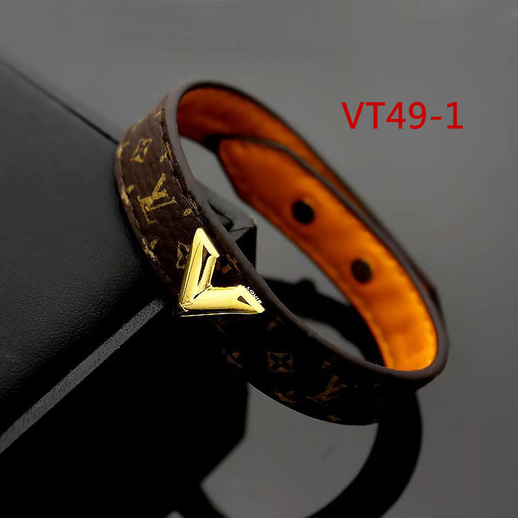 VT49  New Fashion Titanium steel Gold bracelet bangle beautiful for Women Couples Cubic Zirconia gift