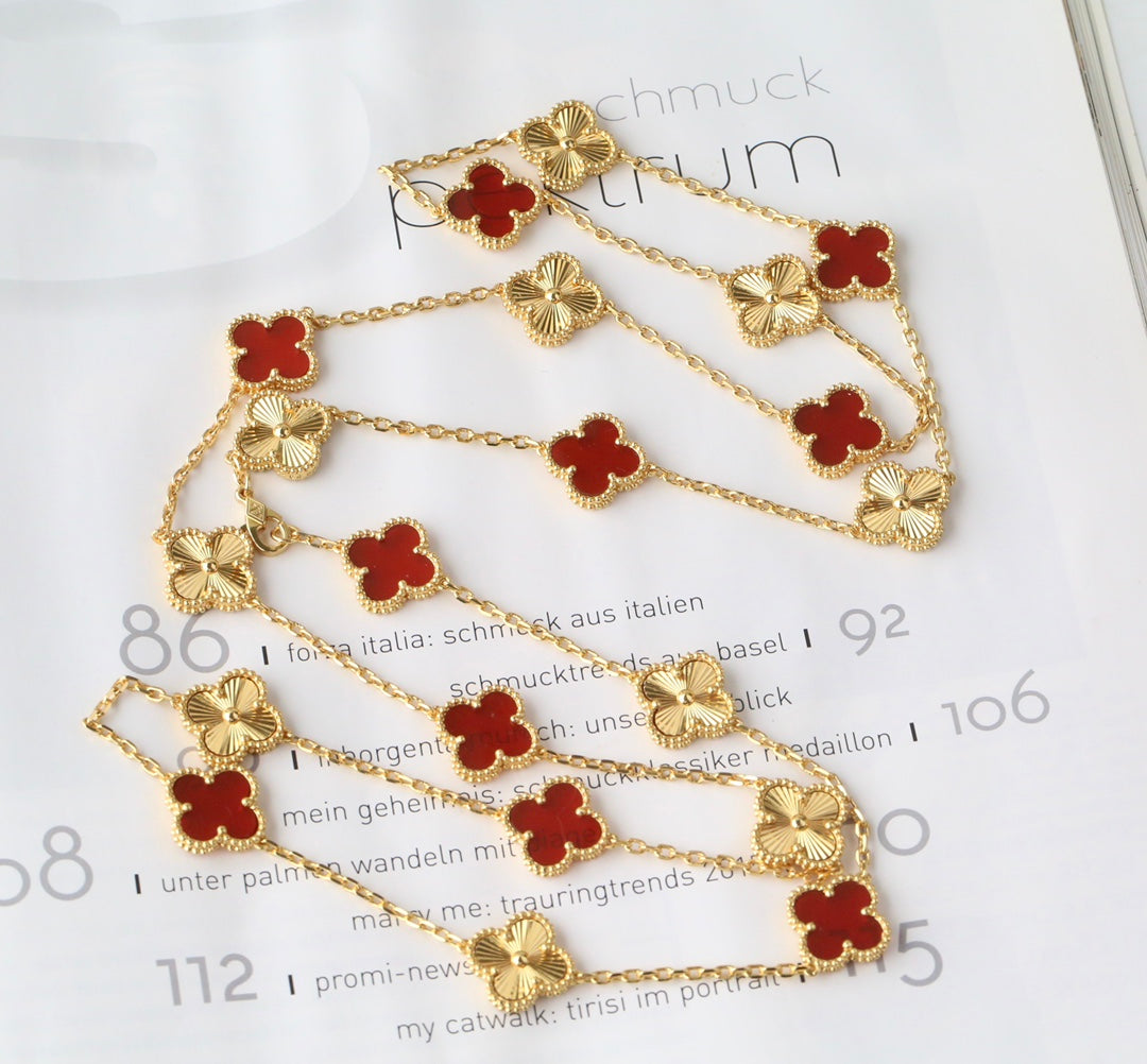 FY73 New arrive Fashion Design lone necklace 20 flower For Women Gold Jewelry