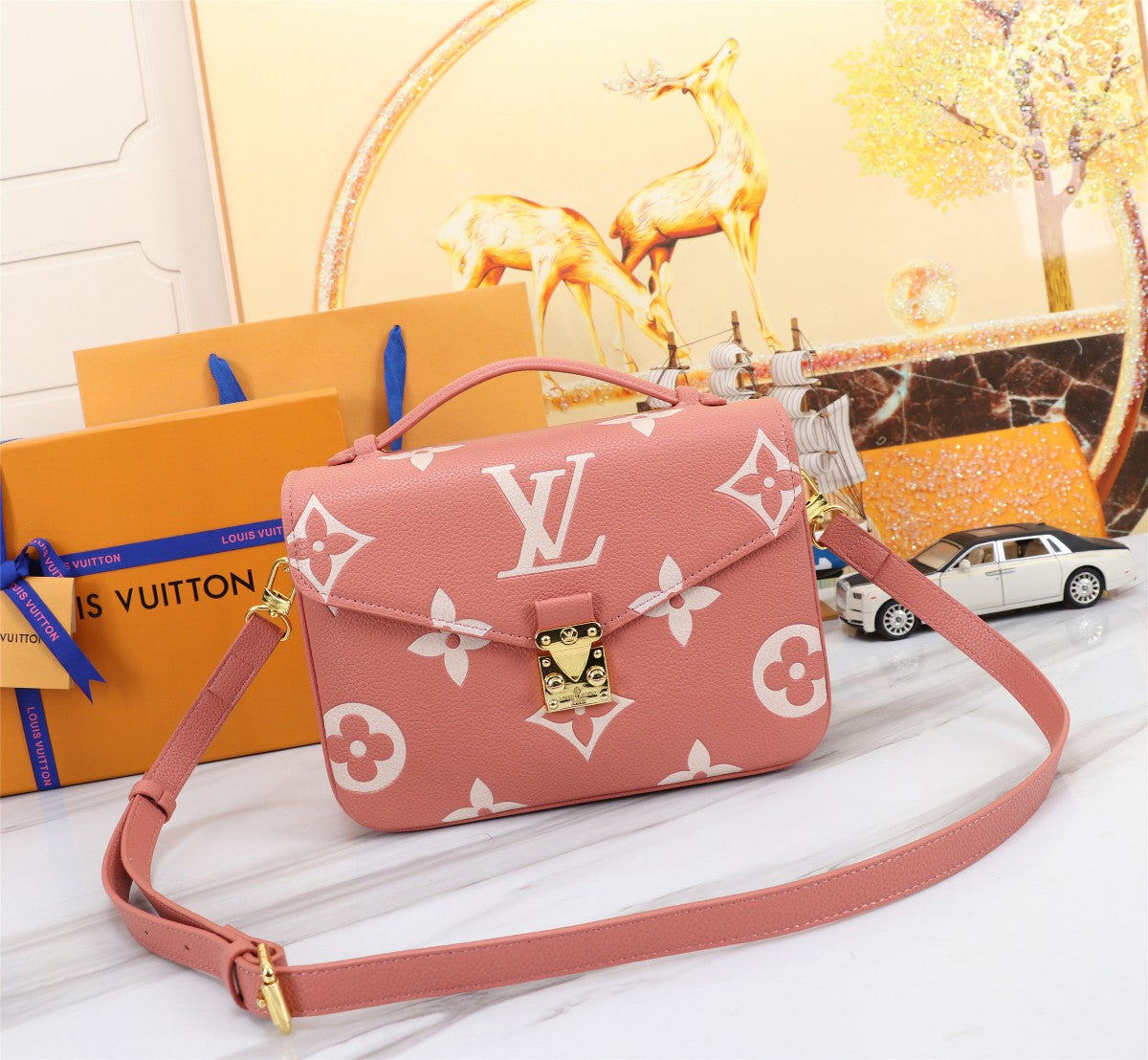 LEM103 New arrive fashion pink color  bag for woman beautiful gift to choose gift size to choose 25 x 19 x 7cm