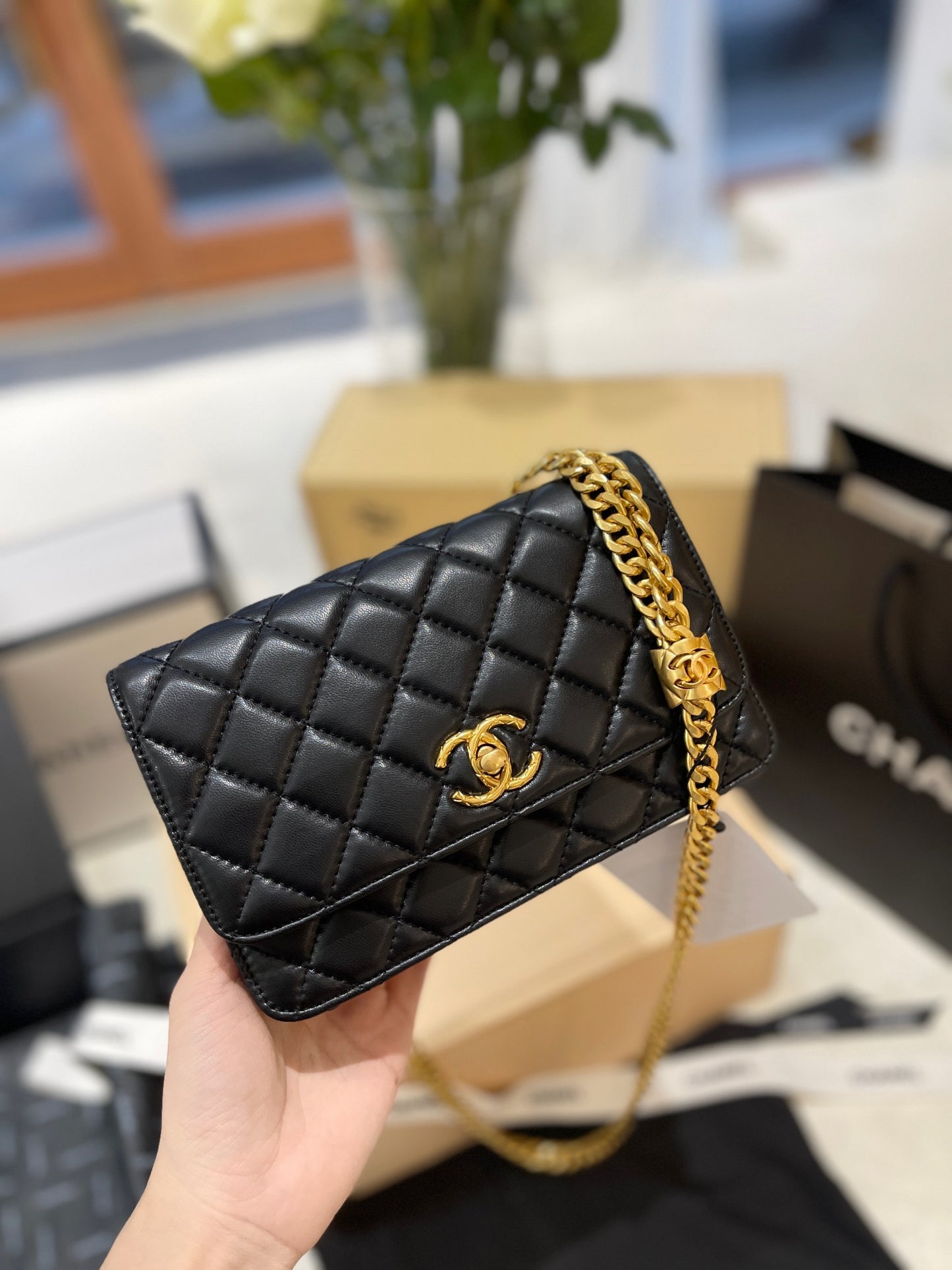 CEM55 New arrive fashion black color bag for woman beautiful gift to choose gift size to choose 19*5*12cm