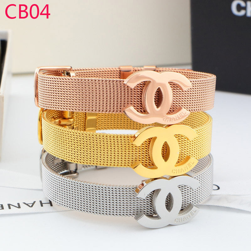 CB04 Titanium steel fashion bracelets bangle for woman man size jewelry  for woman gift