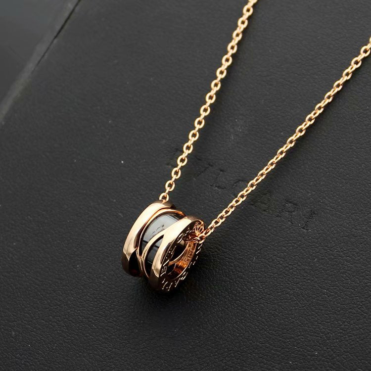 BNT20 New Fashion Titanium steel ceramic Necklace for Women Couples Anel Cubic Zirconia Wedding Bands