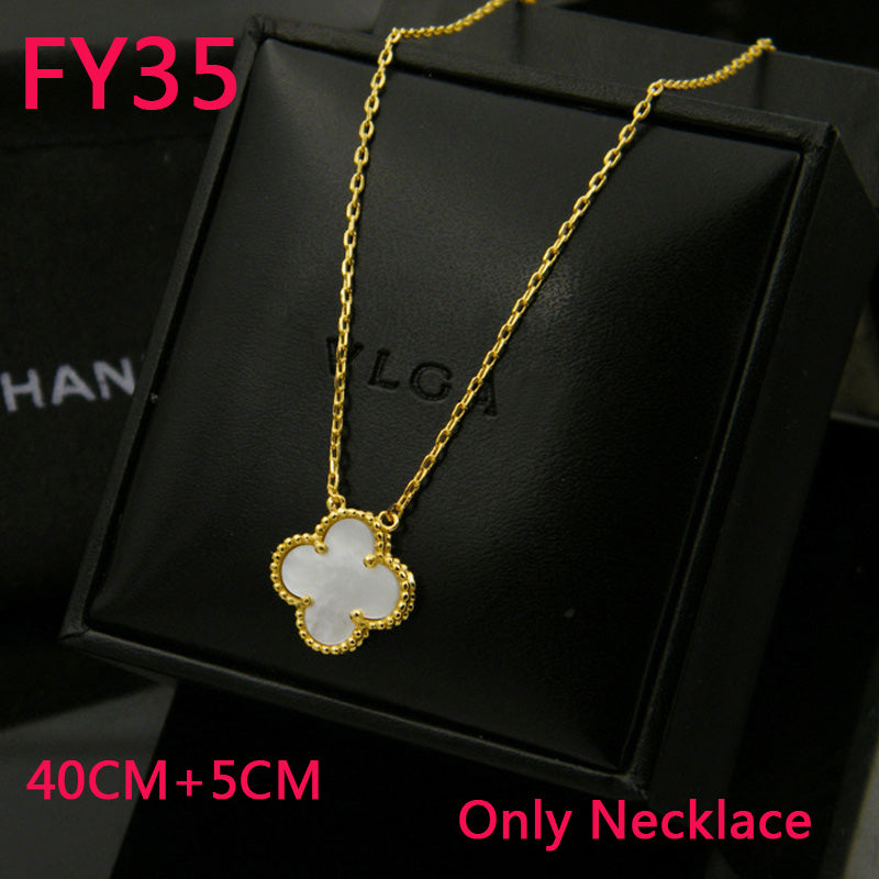 FY35 New Fashion Titanium steel colours black and white /red /green Necklace for Women Charm Necklace Couples gift