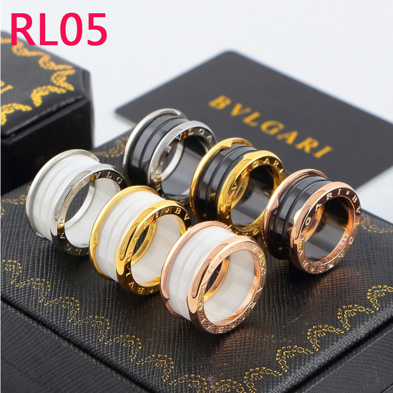 RL05 New Fashion Titanium steel  ring for Women jewelry Couples Anel Cubic Zirconia Wedding Bands gift