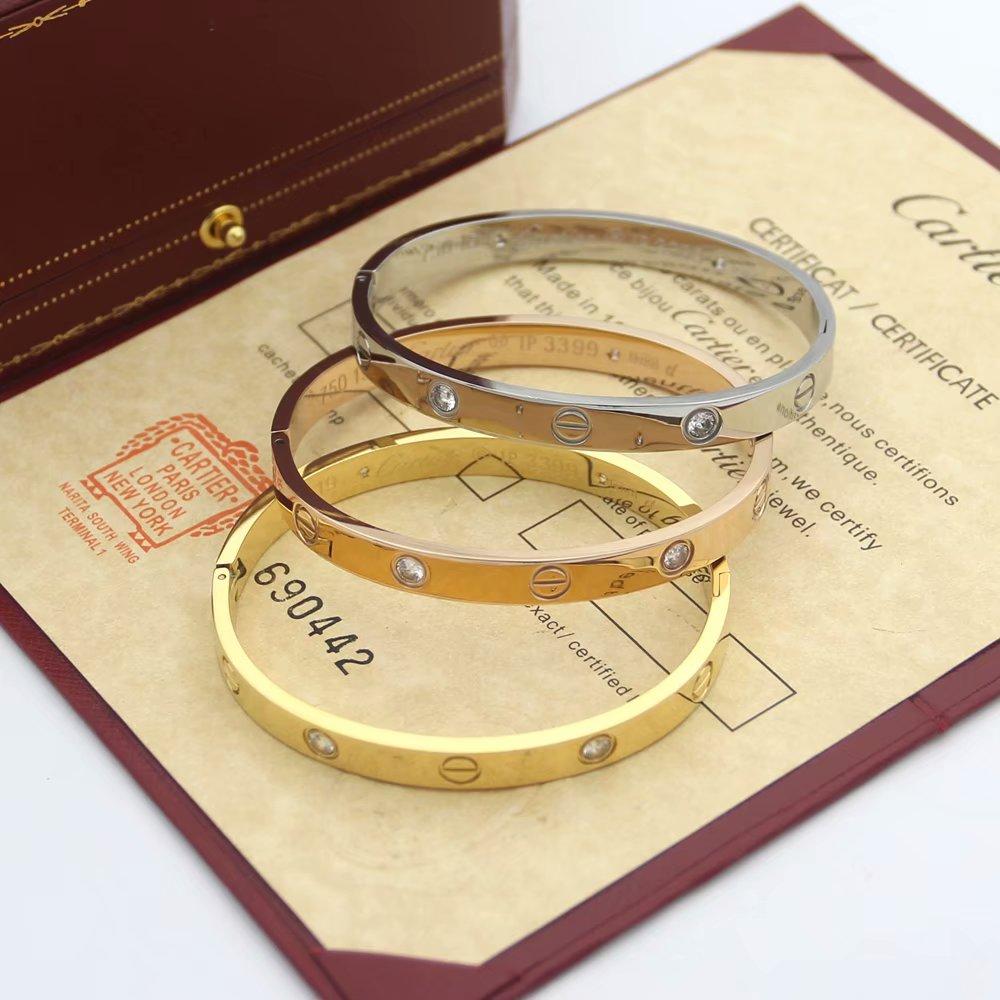 BC071  Hot sale 316L Fashion Stainless Steel lover bracelet&bangle it come with box sets size 16-19cm