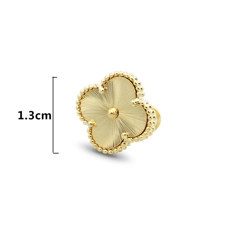 FY50  New Fashion Titanium steel 3 color earring for Women Charm flower bangle Couples gift