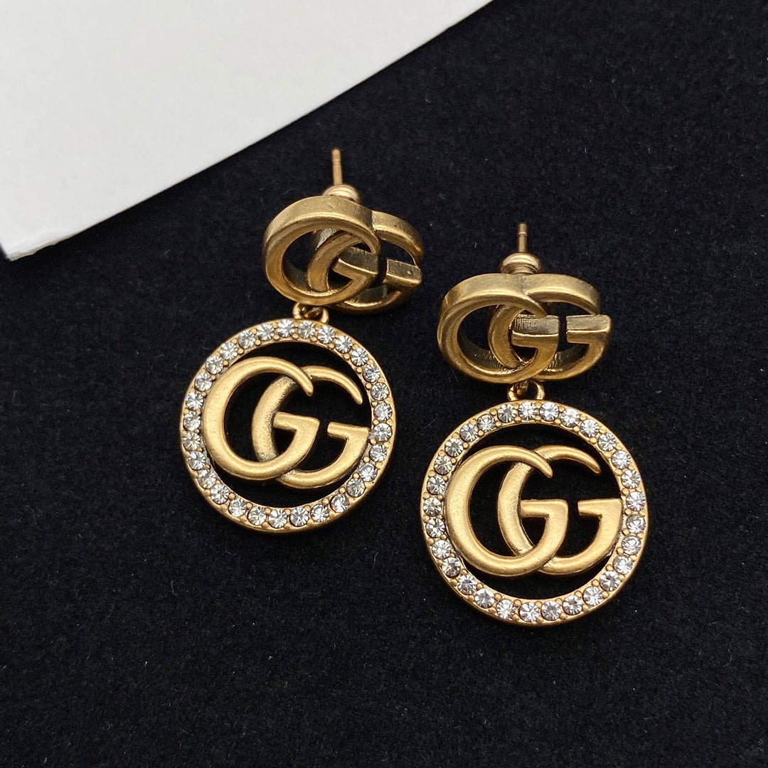 GEM09 New arrive fashion gold color long earring  for woman beautiful jewelry to choose gift