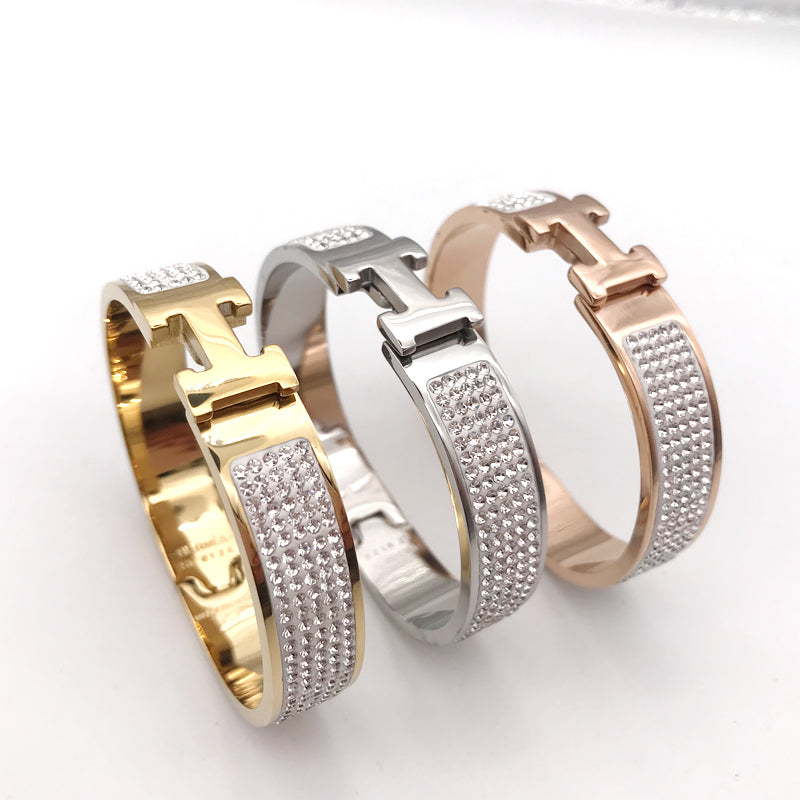 B16 Hot sale new arrive fashion bracelet&bangle full diamond for woman jewelry gift to choose with dust bag about 17cm perimeter