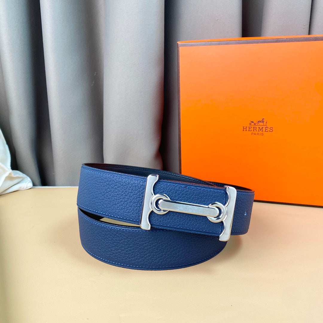 HEM40-2  wide 3.8cm new arrive fashion orange and blue color belt waistband for Men gift to choose