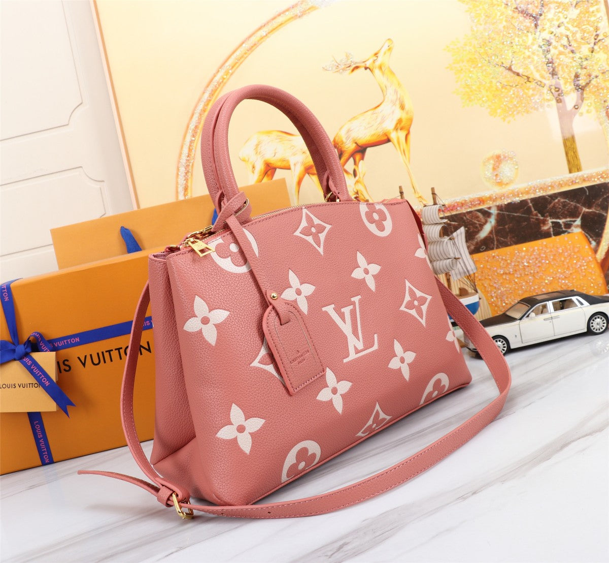 LEM101 New arrive fashion pink color  bag for woman beautiful gift to choose gift size to choose 34 x 24 x 15cm