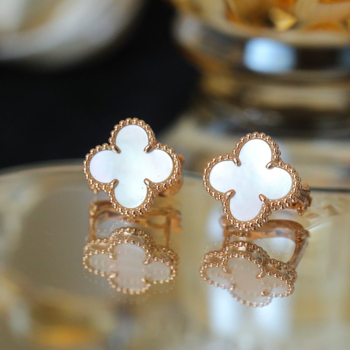 FY85 New arrive Fashion Design Stud flowerblue color Earring Charm For Women Gold  Earrings Jewelry