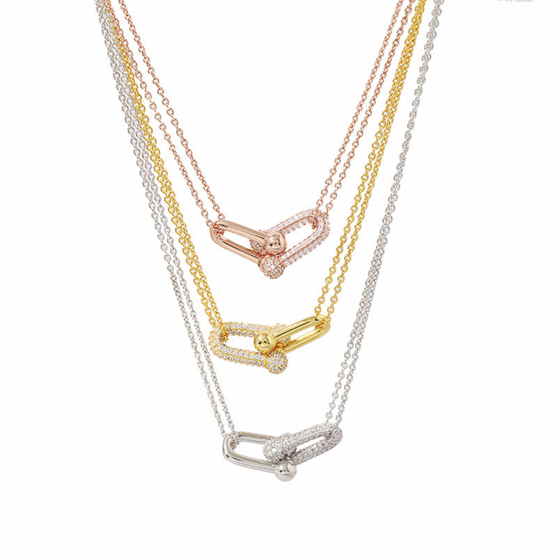 DFEM06  New arrive Fashion Design Full crystal  Necklace 3color to choose For Women Jewelry