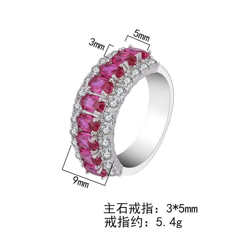 HEM20 Hot 2022 new S925 silver ring for woman jewelry hot selling simulation color treasure geometric trend retro ring