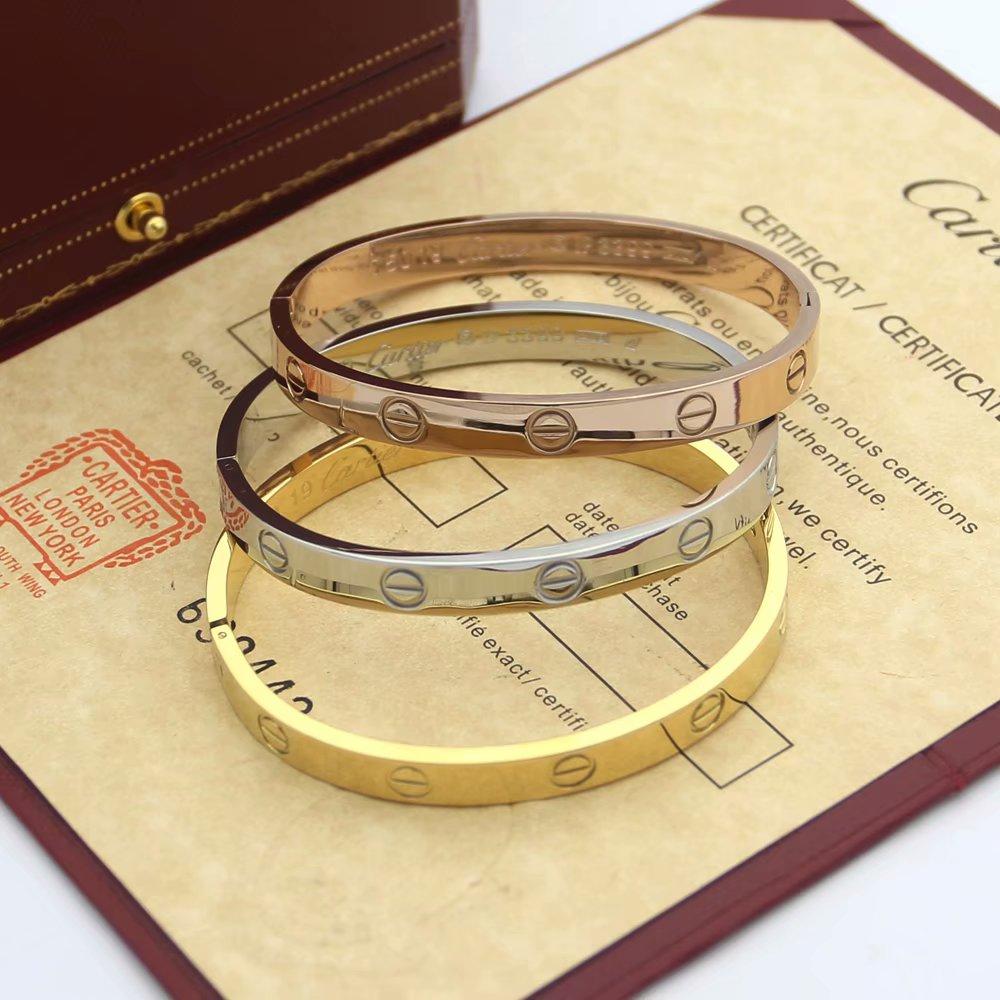 BC071  Hot sale 316L Fashion Stainless Steel lover bracelet&bangle it come with box sets size 16-19cm