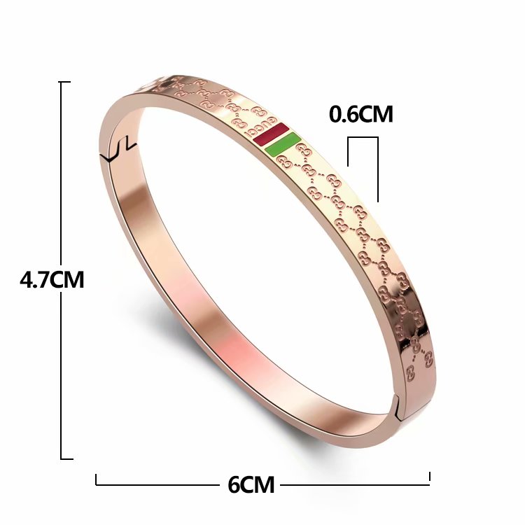 BT05  New Fashion Titanium steel Gold bracelet&bangle  beautiful for Women Couples Cubic Zirconia