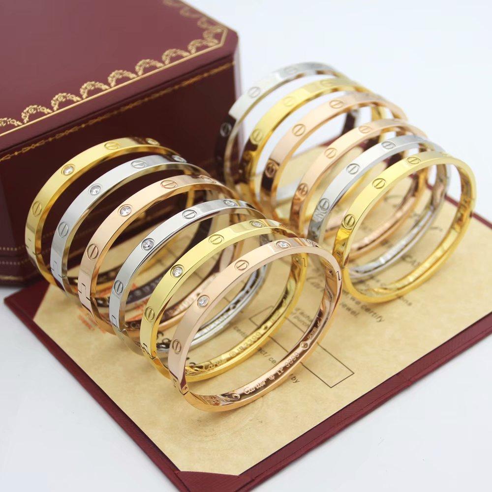 BC071  Hot sale 316L Fashion Stainless Steel lover bracelet&bangle it come with box sets size 16-19cm