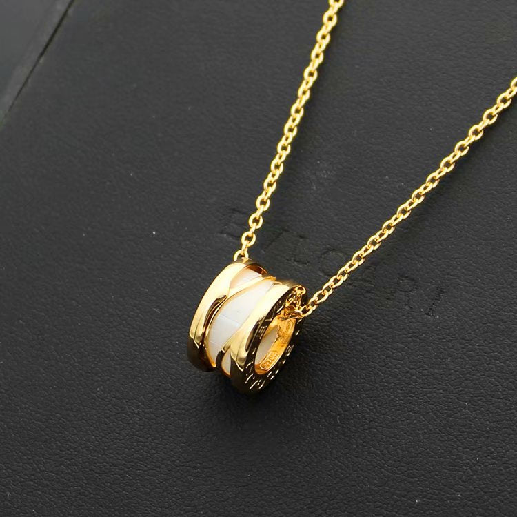 BNT20 New Fashion Titanium steel ceramic Necklace for Women Couples Anel Cubic Zirconia Wedding Bands