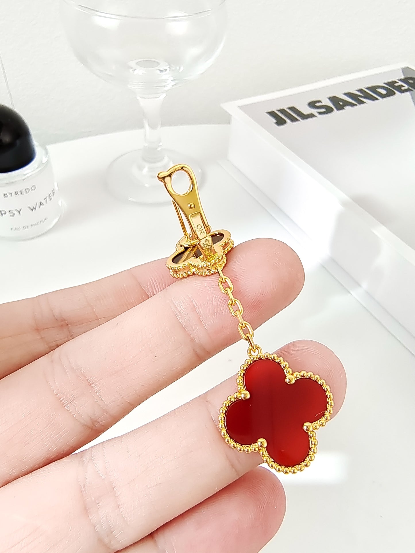 FY81  New arrive Fashion Design red color Stud Earring Charm For Women Gold  Earrings Jewelry