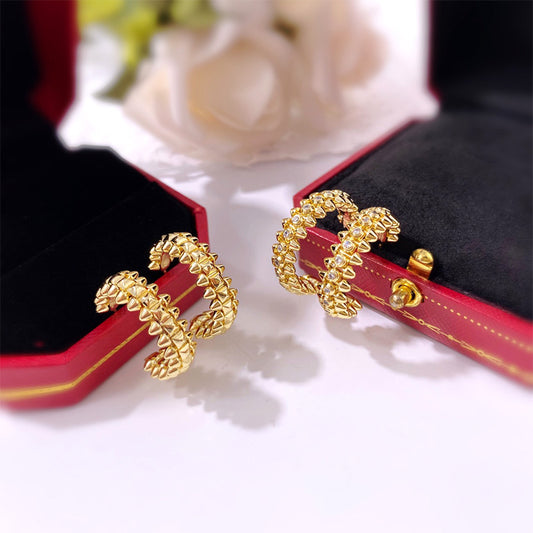 CREM09 New arrive fashion gold color earring for woman beautiful jewelry to choose gift