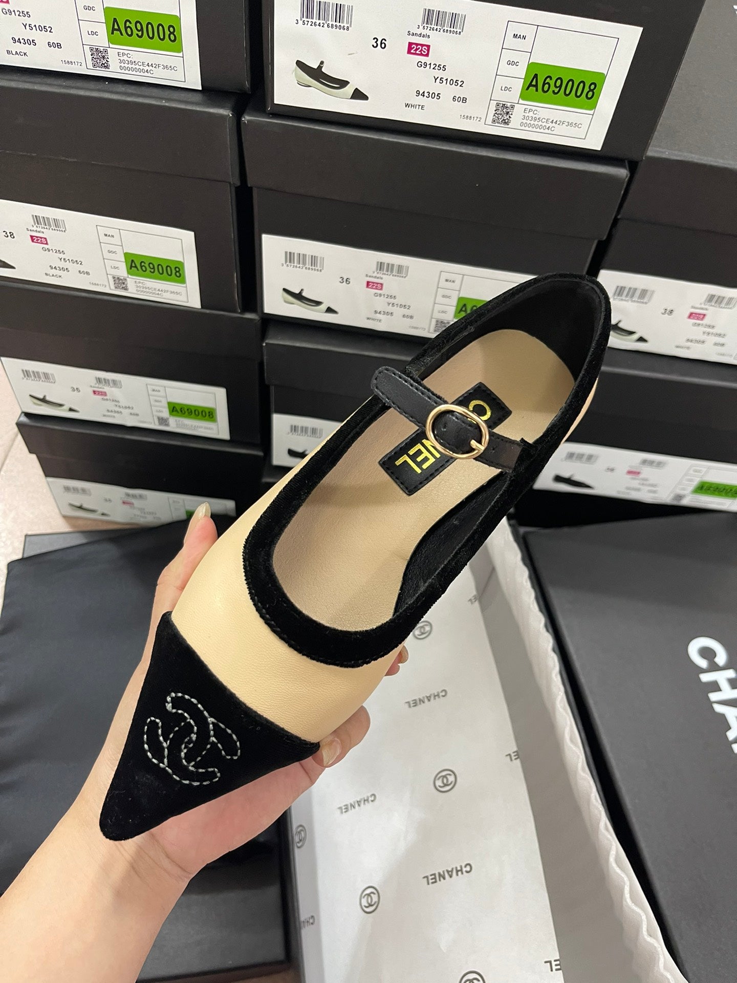 CEM69  New arrive fashion black  color sandal shose for woman beautiful gift to choose